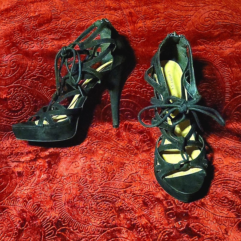 🍀 Chinese Laundry Size 7.5 Black Stiletto Heels